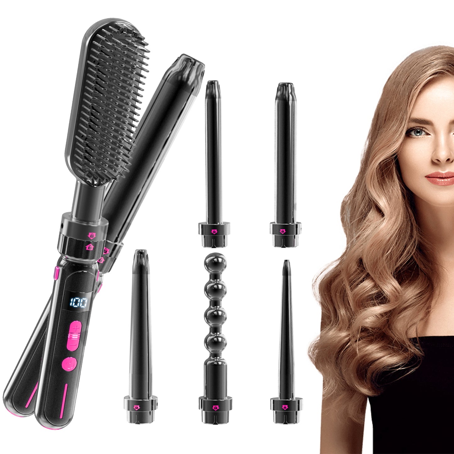 7 Piece Curling and Styling Wand Set