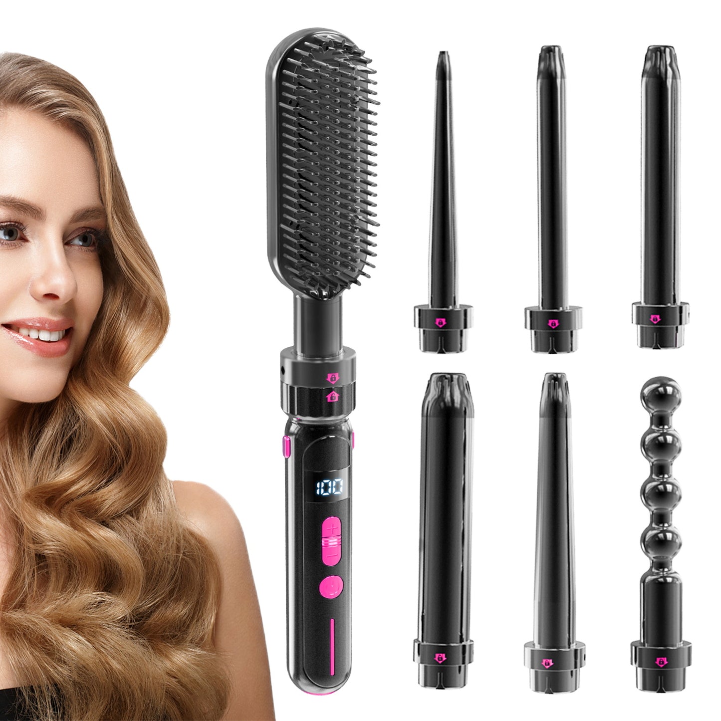 7 Piece Curling and Styling Wand Set